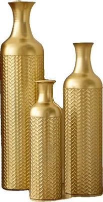 Produktbild von Bodenvasen-Set, Elegantes Design, Vielseitige Dekorative Verwendung, Gold