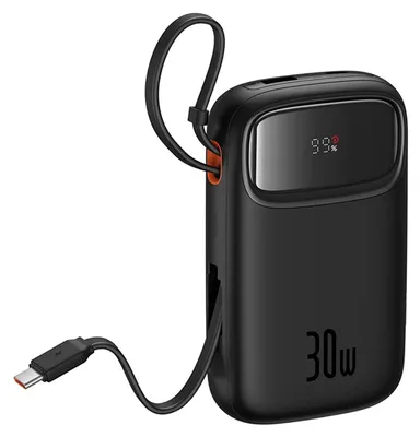Produktbild von Baseus QPow 2 - 10000mAh Powerbank, 30W, Schwarz