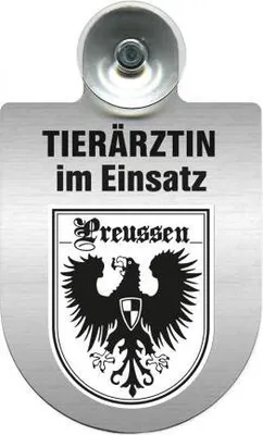 Produktbild von Einsatzschild für Windschutzscheibe incl. Saugnapf - Tierärztin im Einsatz - 309474 Color - Region Preussen
