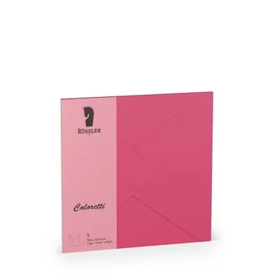 Produktbild von ROESSLER PAPIER Briefumschläge Coloretti pink 164x164mm 5er