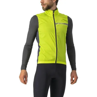 Produktbild von Castelli Squadra Stretch Weste Electric Lime/Dark Gray XL