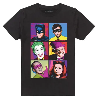 Image de T-shirt "Batman - Classic TV Pop" pour hommes/femmes, modèle unie, référence TV41426 (taille L), couleur noire