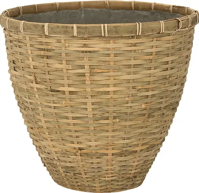Produktbild von Pottery Pots Blumentopf-Pflanzkübel Zement-Bambus Beige D 39 cm H 34 cm
