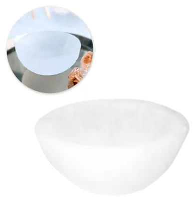 Zdjęcie produktu dla Okrągła miska z selenizytu - 6 cm, Obraz wygenerowany przez AI