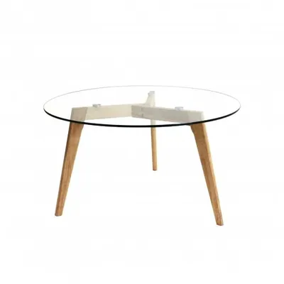 Produktbild von Runder Couchtisch aus Glas - T 80 cm