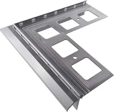 Produktbild von Renoplast Aluminium Traufprofil K20R Harzböden, Außenecke 90°, Grau