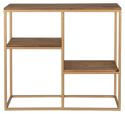 Produktbild von Clayre & Eef Wandregal 49 cm Goldfarbig Braun Holz