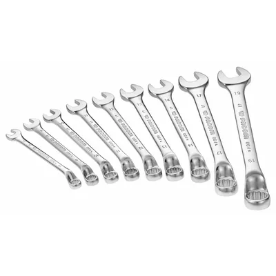 Produktbild von FACOM Ringmaulschlüssel-Set 18-teilig 41.JE18, DIN 3113, Schlüsselweiten 6-24 (ohne 20), gekröpft
