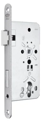 Produktbild von SOTECH Türschloss Typ 4 Profilzylinder DIN links – Einsteckschloss, Dornmaß 55 mm, Stulp 20 mm Metall, Falle & Riegel