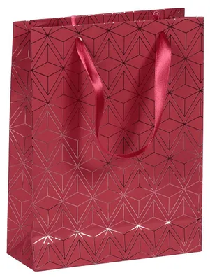 Produktbild von Clairefontaine Geschenktüte mit Satinband 22 x 17 x 6 cm - Weihnachten Velvet