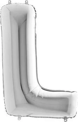 Immagine prodotto di Palloncino gonfiabile lettera L argento 102 cm