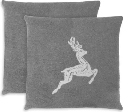 Produktbild von 2er Set Kissenbezüge in 50x50 cm - Flauschige und weiche Kissenhülle - Mischgewebe - waschbar bis 40°C