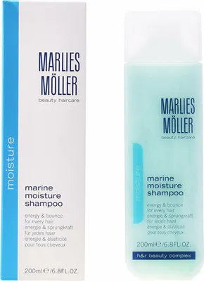 Produktbild von Marlies Möller Moisture Marine Moisture Shampoo, 200 ml, Shampoo, Nicht-professionell, Frauen, normales Haar, Alle Farben