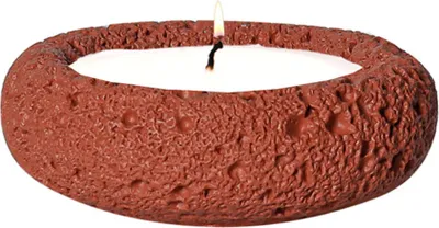 Image de Bougeoir décoratif en ciment, Petits moules à bougies décoratifs en ciment pour la décoration de la table à café ou à manger (Rouge)