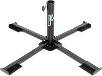 Produktbild von Famanu Faltbare Verstellbare Tragbare Vierfußige Eisen-Parasolbasis - Parasol Halter für Garten Camping - 86 x 86 x 30 cm