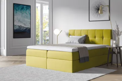 Produktbild von Boxspringbett Schlafzimmerbett BURGOS 120x200cm Gelb