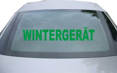 Produktbild von Indigos UG - Aufkleber Heckscheibe & Motorklappe DE2284 - grün - 600x114 mm - Wintergerät - Auto Scheiben Fenster Heckklappe Tuning Racing JDM - Die cut