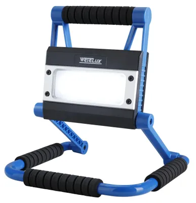 Produktbild von Faltbare LED Arbeitsleuchte wiederaufladbar 25 Watt mit 4 Leuchtmodi, 5000 mAh Akku, IP65 wasserdicht, tragbares Flutlicht als Powerbank, 23x24x3,5 cm