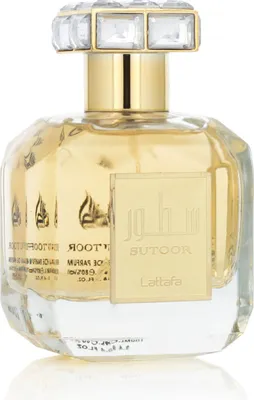 A close-up studio shot of a perfume bottle.