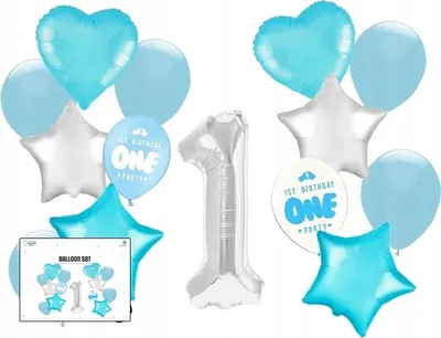 Immagine prodotto di Palloncini Blu Set Palloncini 1° Compleanno