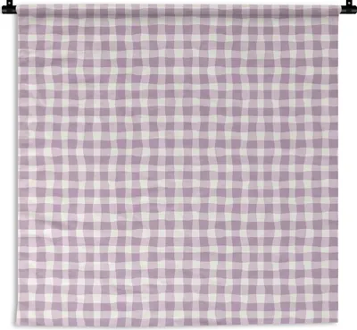 Produktbild von MuchoWow® Wandteppich Wandbehang Pastell - Lila - Muster 120x120 cm Tapisserie Dekoration Wandtuch - Modern - Baumwollgewebe