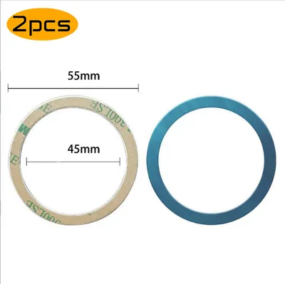 Produktbild von 2er-Pack Magsafe Metallring magnetisch Ladegerät induktives Zubehör Ring Metall Silber