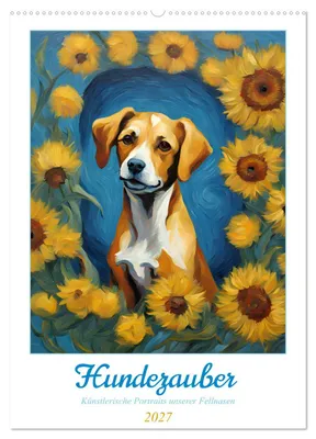 Produktbild von Hundezauber (Wandkalender 2027 DIN A2 hoch), CALVENDO Monatskalender