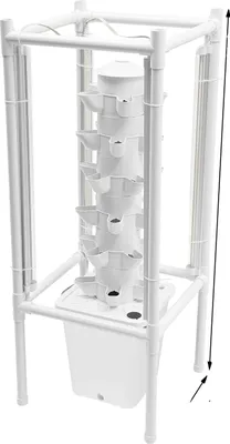 Produktbild von Hydroponisches Turmsystem, LED-Wachstumslichter, Indoor-Vertikaler Garten, WEISS