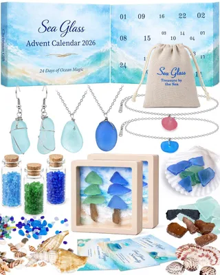 Produktbild von Meerglas Adventskalender 2026 für Frauen Teenager Mädchen DIY und Schmuck