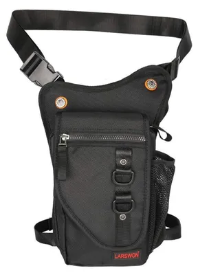Produktbild von Taktische Oberschenkel-Tasche L Schwarz wasserdicht Oxford-Gewebe Radfahren Wandern