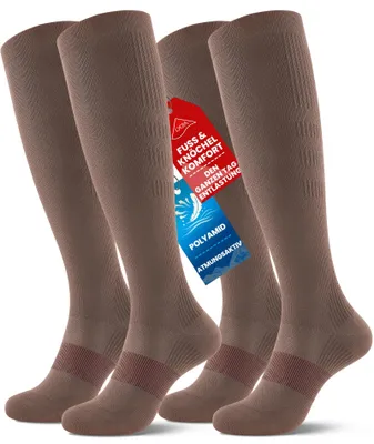 Productafbeelding van Ruixue compressiekousen voor dames en heren, 20-30 mmHg, gestreepte steunkousen
