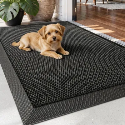 Immagine prodotto di Tappetino antiscivolo grigio scuro, dimensioni 60x90 cm