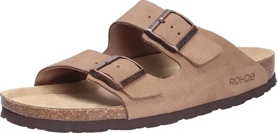 Image de Rohde Herren Pantolette ergonomique à deux brides en cuir, largeur G Grado 5922, Taille:45 EU, Couleur:Beige