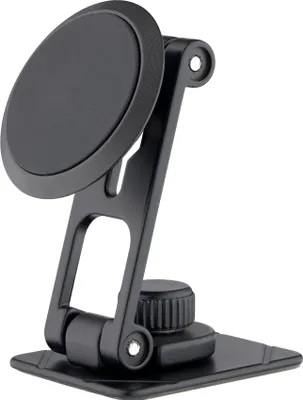 Immagine prodotto di QUALO Supporto magnetico per parabrezza dell'auto rotondo e trasparente nero Portacellulare QUSM-S-RC-01