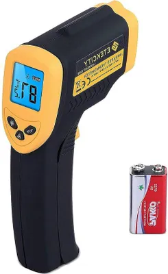 Obrázok produktu pre Infračervený teplomer -50 až +550 °C, žltý/čierny LCD displej