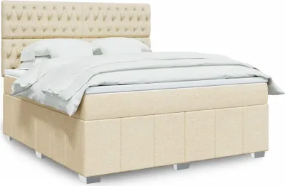 Produktbild von Maison Exclusive - Boxspringbett mit Matratze Creme 180x200 cm Stoff