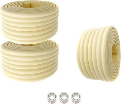 Produktbild von Famanu Sicherheitsbuffer für Kinder - 8 mm dick, 6 m lang, Creme - 3er Pack