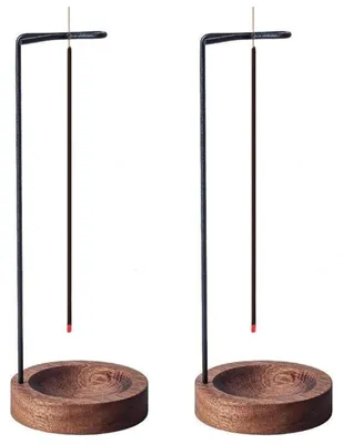 Räucherstäbchenhalter, 2 Stück, Holz, handgefertigt, 25,5 cm