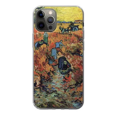Produktbild von MuchoWow® Handyhülle Schutzhülle Hülle für iPhone 13 Pro Der rote Weinberg - Vincent van Gogh Silikon Softcase Handy Hülle - Handy-Tasche