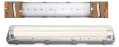 Produktbild von LEDVANCE ESSENTIAL Feuchtraumleuchte 2-flammig, 14W, 1560lm, kaltweiß, 4000K, 651x108x64mm, sehr gutes Preis-Leistungs-Verhältnis, für Räume mit hoher Luftfeuchtigkeit wie Keller, Schutzklasse IP65