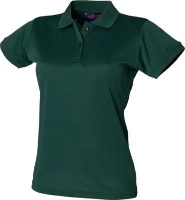 Produktbild von Henbury Damen Coolplus® Polo-Shirt / Polohemd, RW636 (M) (Flaschengrün)