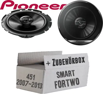 Produktbild von Lautsprecher Boxen Pioneer TS-G1720F - 16,5cm 2-Wege Koax Koaxiallautsprecher Auto Einbausatz - Einbauset passend für Smart ForTwo 451 Front - justSOUND