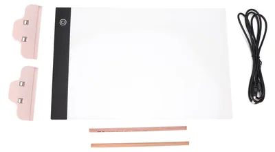 Produktbild von Ultradünnes, tragbares Leuchtpad mit einstellbarer Helligkeit und USB-Kabel zum Skizzieren