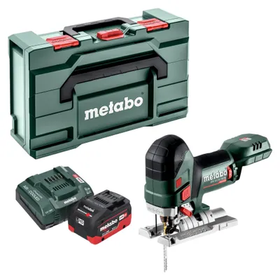 Image de Scie sauteuse sans fil Metabo STA 18 LTX 150 BL 18 V 150 mm sans balais + 1 batterie LiHD 5,5 Ah + chargeur + Metabox