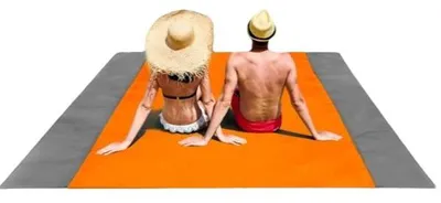 Produktbild von Picknickdecke 200x200 cm, Sanddichte Wasserdichte Strandmatte, Ultraleicht Kompakt Für Picknick Strand Camping