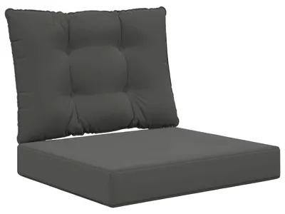 Image de Coussins de sol pour canapé d'extérieur, polyester, anthracite, 60 x 50,5 x 8 cm