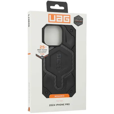 Obrázok produktu pre UAG Monarch - extrémne odolný kryt na iPhone 16 Pro - Karbónová