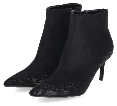 Productafbeelding van La Strada, enkellaarsjes voor dames, zwart, textiel, maat: 37