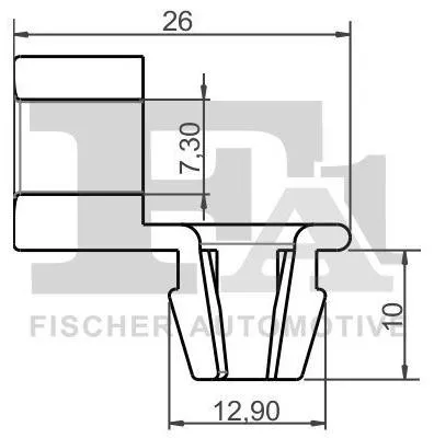Obrázok produktu pre FA1 Clip – ozdobná/ochranná lišta 21-40071.5, vhodná pre PEUGEOT 5008 (0U, 0E), 26 mm