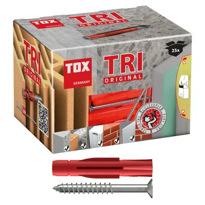 Produktbild von TOX Tri, Schrauben- & Dübelsatz, Beton, Rot, Deutschland, 8 mm, 51 mm
